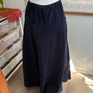 Denim&Co Classic Navy A-Line Skirt 1X